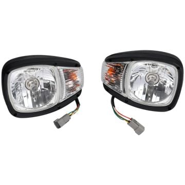24V Left & Right Headlight 195-0190 195-0189 For Caterpillar CAT