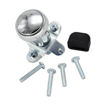 RP-70100 Universal Steering Wheel Ball Handle Knob Silvery Chrome with Rubber Sleeve for John Deere