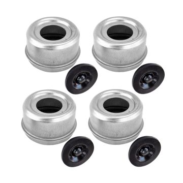 4Pcs Axle Bearing Dust Cap with Rubber Plug For Dexter