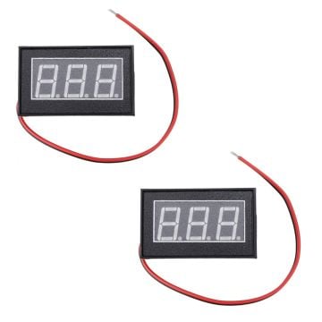 2Pcs Digital Volt Meter 12V For Batteries