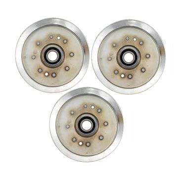 Flat Idler Pulley 3pcs GY22082 GY20629 GY20639 GY20110 756-05034A John Deere S100 S130 Series 42 Inch 48 Inch Decks Sabre 14542GS 1642HS 1742HS 17542HS Scotts L1742 L17542 L2048 L2548	
