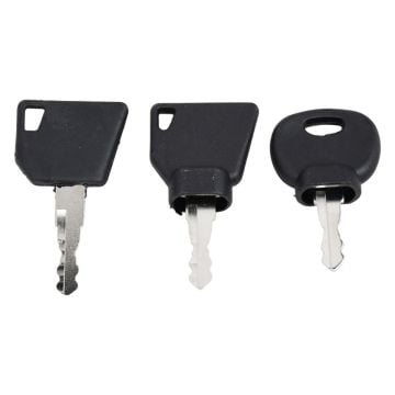 3 Pcs Heavy Equipment Ignition Key For JCB