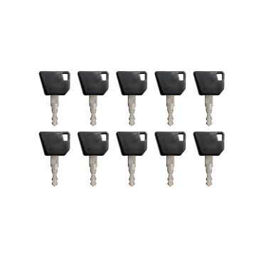 10 Pcs Ignition Keys 14607 For Caterpillar For JCB For Dynapac For Bobcat