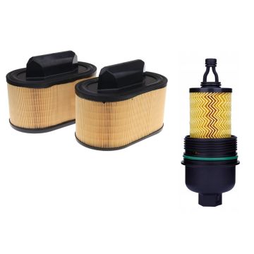 2 Pcs Air Filter Oil Filter Set 670001545 For Maserati