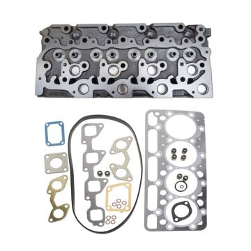 Complete Cylinder Head With Valves Upper Gasket Set Bobcat Skid steer loader S175 S185 T190 773 337 341 Kubota Engine V2003 