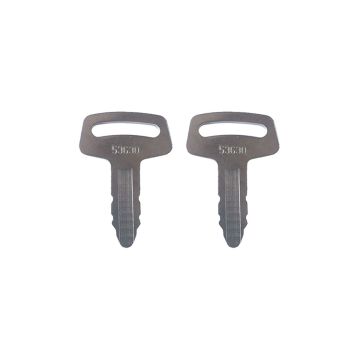 Ignition Keys RC101-53630 2Pcs Kubota Excavators K008 K008-3 KH35H KH41 KH51 KH51H KH61 KH61H KH66 KH91 KX91-2 KX101 KX121-2 KX151 KX161-2 Loaders R310(OLD TYPE) R310BH(OLD TYPE) R310B R400B R410 R410B R420 R420S R510 R510B R520 R520S