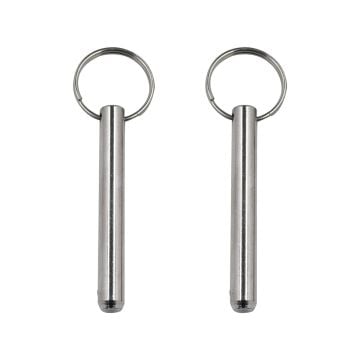2Pcs Quick Release Pins 3/8" Diameter, 2-2/5" Usable Length, 3" Overall Length, Full 316 Stainless Steel