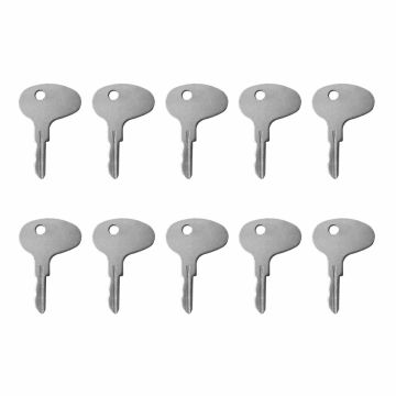 Ignition Key 123243 912-0514920 12343 10Pcs Caterpillar Forklifts Kubota Older M-Series Tractors