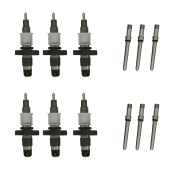 6PCS Fuel Injector with Connector Tube 0445120255 For Cummins