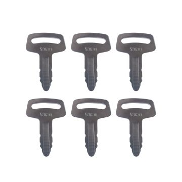 6PCS Ignition Keys RC101-53630 For Kubota Generator SQ-1140 SQ-1200 SQ-3170 SQ-3250 SQ-3350  Loader R310 R310B R400B R410 R410B R420 R420S R510 R510B R520 R520S Excavator K008 K008-3 KX91-2 KX101 KX121-2 KX151 KX161-2 KX41H KH101 KH151 KH170 KH35H