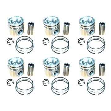 6 Pcs Piston and Piston Ring Set 4934860 4955160 4955251