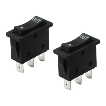 2 Pcs 3 Pins 3 Positions Momentary Rocker Switch KCD4-3NC
