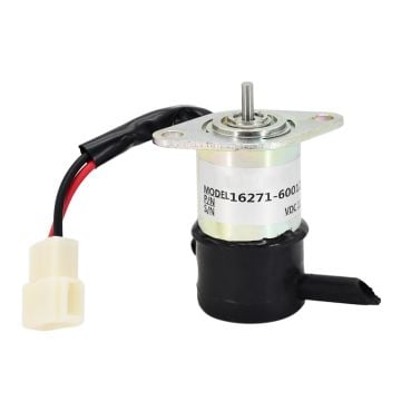 12V Fuel Shut Off Solenoid Valve 1627160010 Kubota Loader R310 R310B R310BH Excavator KX41H KX41-2 KX61-2 KX71 KX91-2 Tractor BX23D F2400 Utility Vehicle RTV900R RTV900S RTV900T RTV900W Mower FZ2100 FZ2400 ZD1211 ZD1211L ZD1211R ZD1211RL ZD25F ZD28