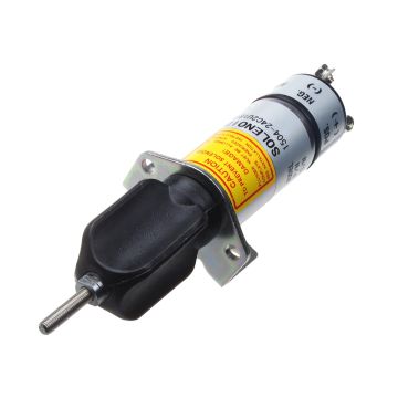 24V Fuel Shut Off Solenoid 3 Terminals 1504-24C2U1B1S1 Kubota Excavator Engine DF-750 Woodward