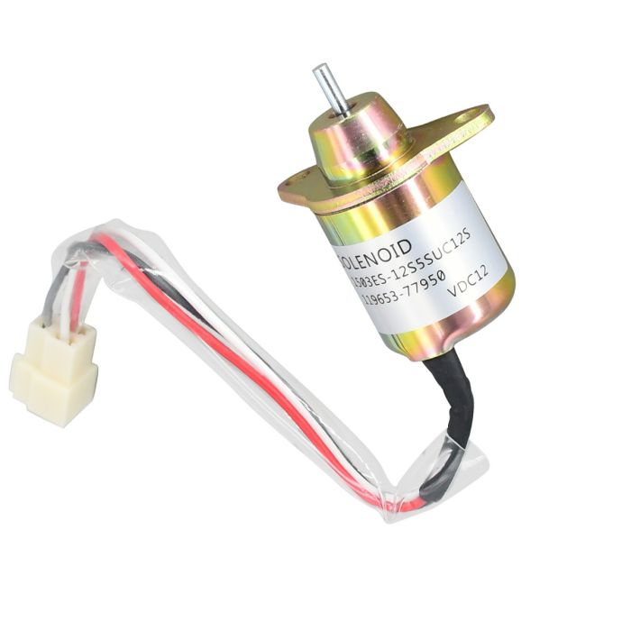 thumbnail image 2 of Fuel Shut Off Solenoid 1503ES-12S5SUC5S – Fits Yanmar, John Deere, Komatsu, Daewoo Engines 2 of 3