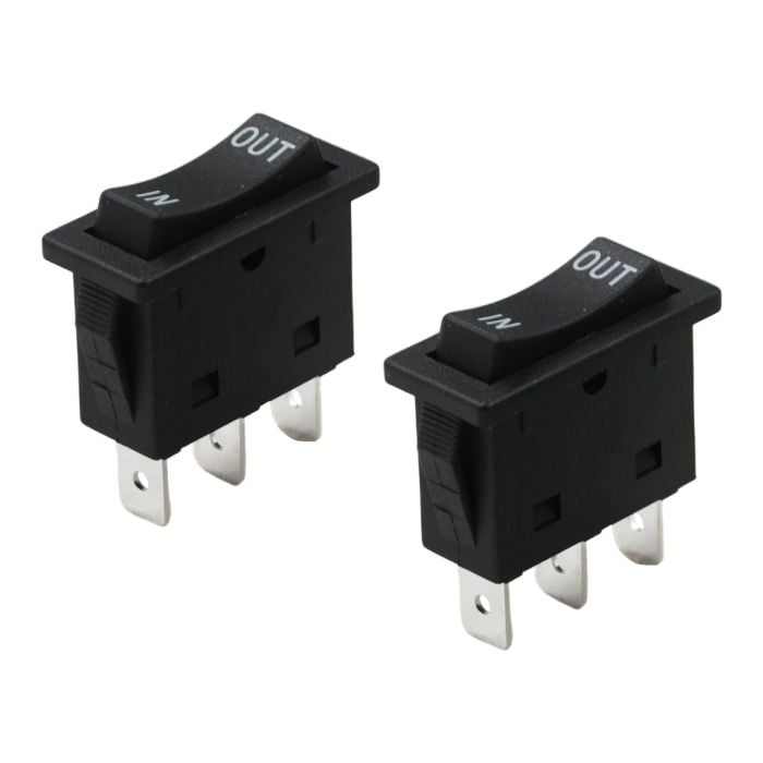 2 Pcs 3 Pins 3 Positions Momentary Rocker Switch KCD4-3NC main product photo