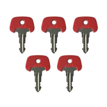 5Pcs Jungheinrich Red Electric Stapler Ignition Key 702 For Komatsu