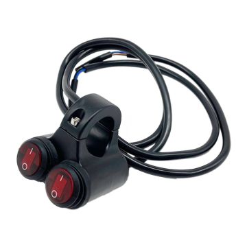 Double Button Switch Motorcycle Universal Handlebar Switch Red Light Switch for ATV UTV Dirt Bike Scooters