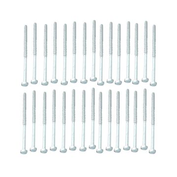 30 Pcs 3/8 x 12" Hex Head Lag Bolts Zinc Plate Wood Screws