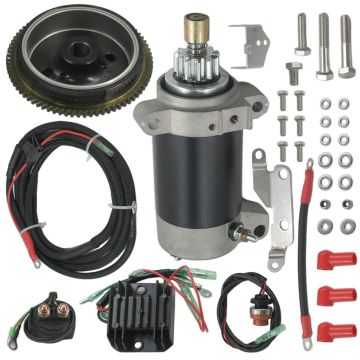 Electric Start Motor Flywheel Kit For Yamaha Outboard Engine F20