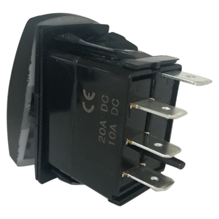 Dual Green LED Lamp On/Off/On 4Pin IP68 Turn Signal Rocker Switch Internal Switch Turn Signal Switch Motorcycle Internal Switch main product photo
