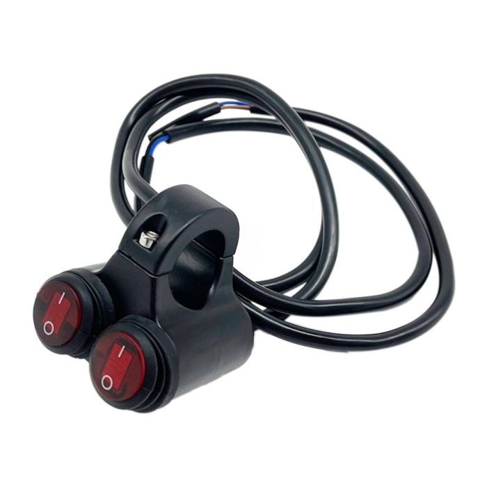 Double Button Switch Motorcycle Universal Handlebar Switch Red Light Switch for ATV UTV Dirt Bike Scooters main product photo