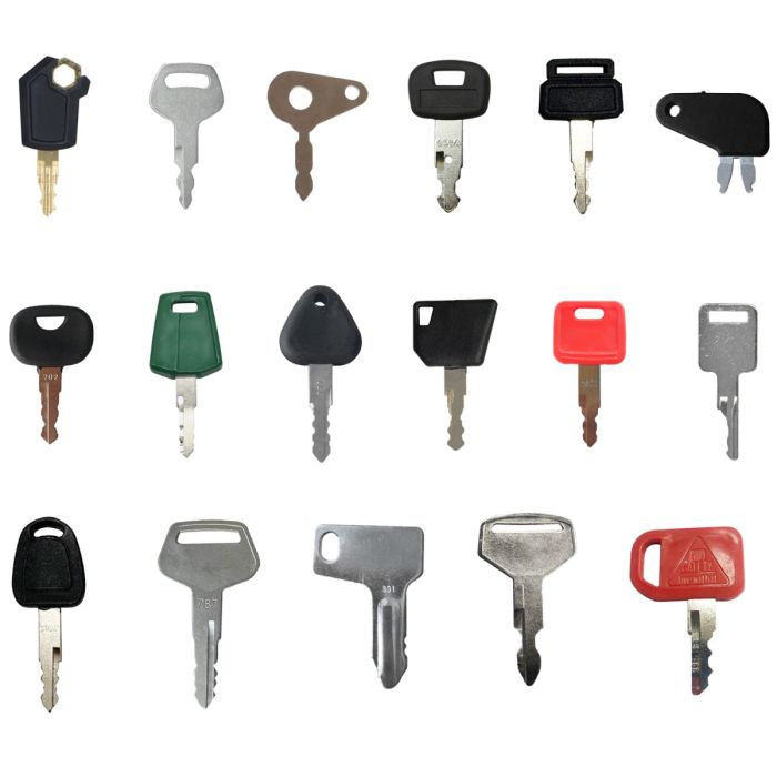 17Pcs Heavy Equipment Key Set and Construction Ignition Keys for Kubota for Caterpillar for Doosan for Yanmar main product photo