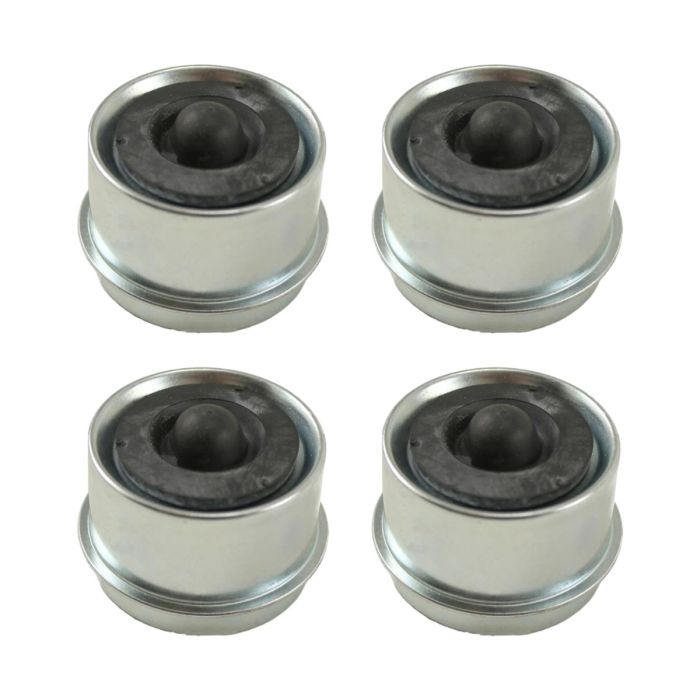 4Pcs 2.44" Relube Grease Dust Cap with Rubber Plugs For Trailer main product photo