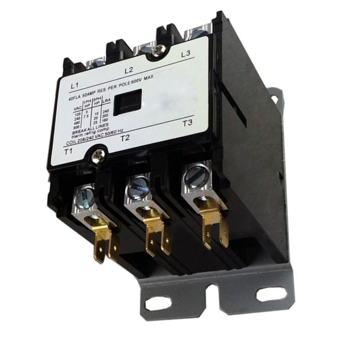 AC Definite Purpose Contactor SA-3P-40A-24V 3 pole 40FLA 50AMP 600V 42-104521-12 main product photo