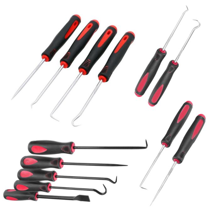 Hook and Pick Scrapers Tools Set with Rubber Handles for O Ring Seal main product photo