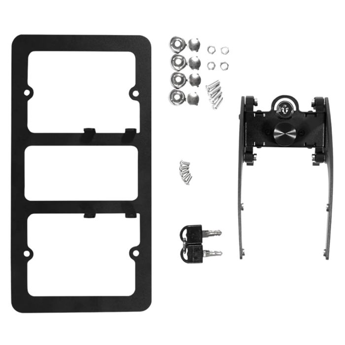 Front License Plate Bracket Installation Kit Without Drill License Plate Holder with Anti-Theft Feature No Adhesives No Drilling For Tesla Model 3 2017-2023 main product photo