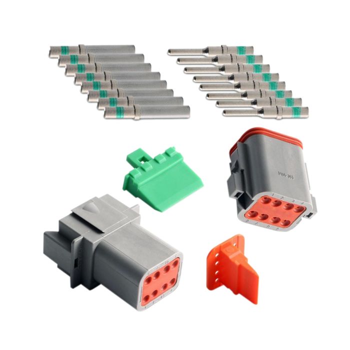 DT 8 Pin Connector Kit with 14 AWG Solid Contact DT04-08PA For Heavy Equipment main product photo