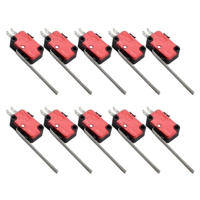10PCS V-153-1C25 Micro Limit Switch Long Straight Hinge Lever SPDT 3 Pin Snap Action for Arduino main product photo
