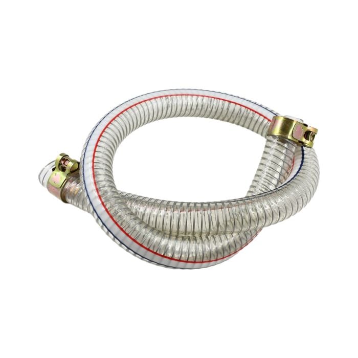 1 inch ID x 1-1/4 inch OD Log Splitter and Heavy Duty Steel Wire Suction PVC Hose with Clamps withstand High Pressure UV main product photo