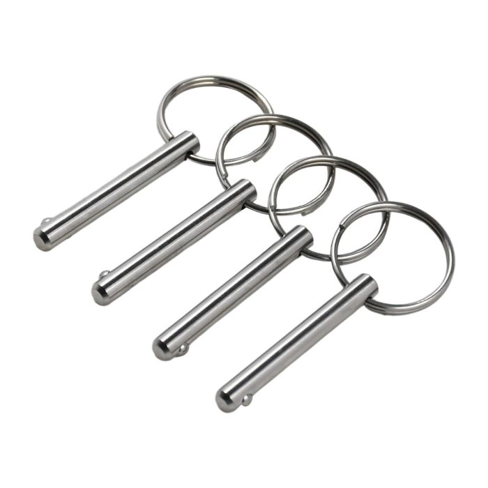 4 Pcs Quick Release Pin Diameter 1/4"(6.3mm) Overall Length 2"(51mm) Usable Length 1.5"(38mm) main product photo