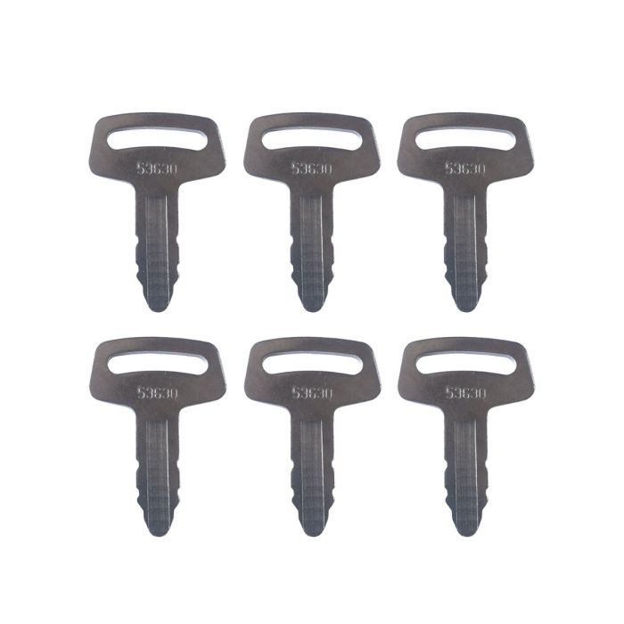 6PCS Ignition Keys RC101-53630 For Kubota main product photo
