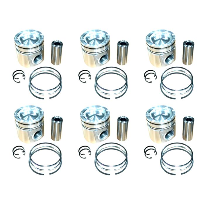 6 Pcs Piston and Piston Ring Set 4934860 4955160 4955251 main product photo
