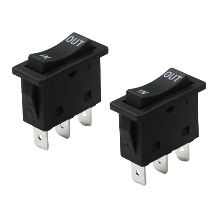 2 Pcs 3 Pins 3 Positions Momentary Rocker Switch KCD4-3NC main product photo