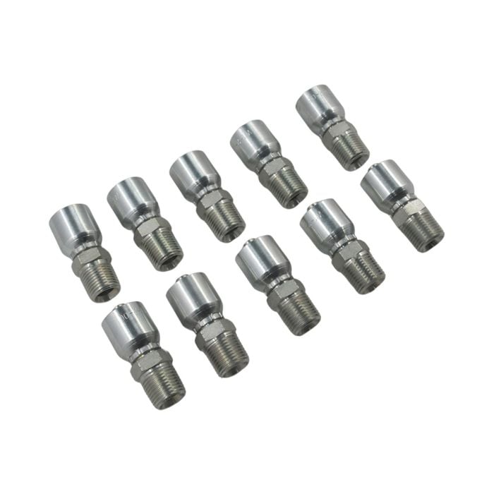 10 Pcs 3/8" Hose 1/2" NPTF Male Hydraulic Hose Fitting 10143-8-6 For Parker main product photo