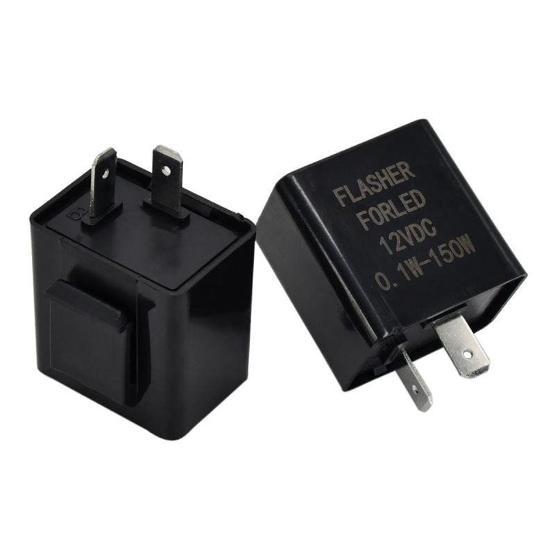 2 Pin 12V Universal Motocicleta Electrónica Turn Signal Flasher Relay, Relé Flasher LED De - Foto 3