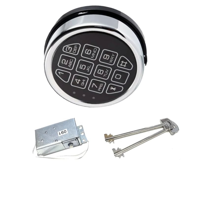 Gun Safe Chrome Keypad Electronic Safe Lock with Solenoid Lock 2