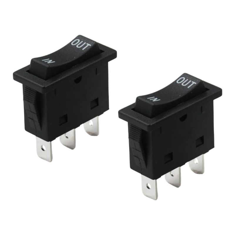 3 Position Mini Rocker Switch 2 Pcs 3 Pins 3 Positions Momentary Rocker Switch KCD4-3NC